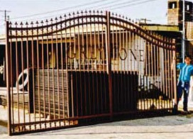 Steve Frankel stands by one of the huge ornamental estate gates that are one of BCF's specialties